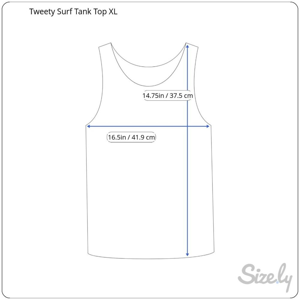 Vintage 90s NWT Warner Bros Looney‎ Tunes Tweety Surf Wear Tie Dye Tank Top XL - Picture 10 of 10
